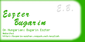 eszter bugarin business card